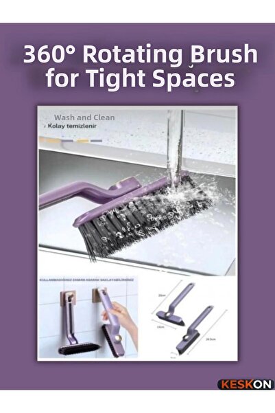 Keskon 360 °   Rotating Head Narrow Space Cleaning Brush – Dusting Brush with...