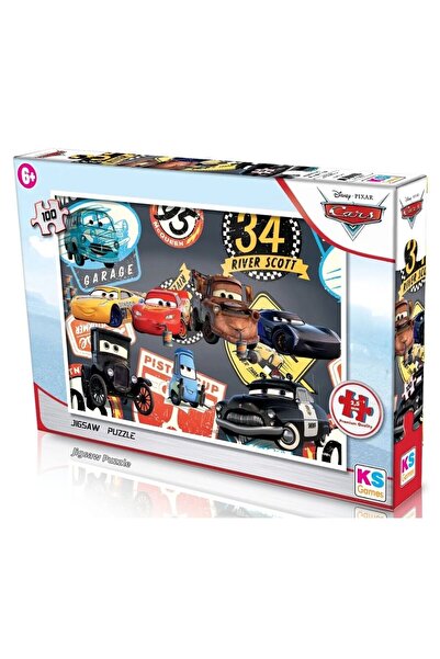 Ks Games CR714-1 لغز ديزني كارز المرخص للأولاد مكون من 100 قطعة (للأعمار فوق ...