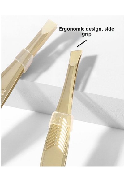 SheMask Tweezers Set Eyebrow Mustache Removal Tool Eyebrow Tweezers Fine Tip Ingrown Tweezers Eyebrow Removal Side Grip Stainless