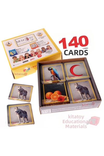 Wooden Toys مجموعة ميني 140 بطاقة ذاكرة ومطابقة (لعبة تحاذيز ذهني) ابحث عن شريكك