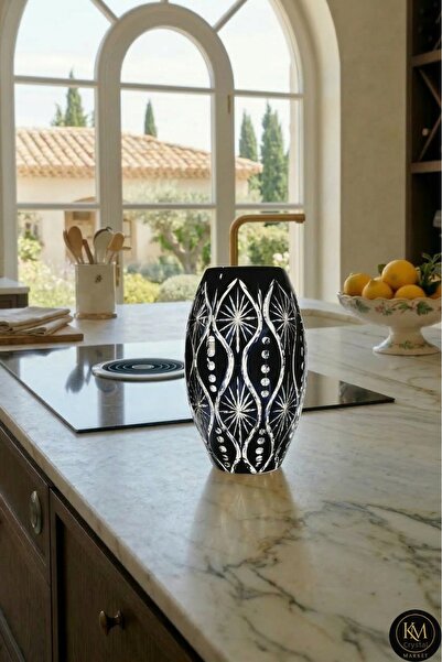 Kristal Market مزهرية كريستال مصنوعة يدويًا بتصميم خاص على شكل أفروديت