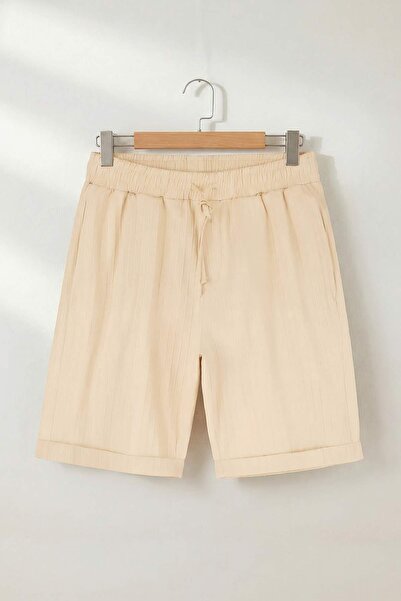 Trendyol Collection Beige Shorts & Bermuda-Hosen TMNSS26SR00010