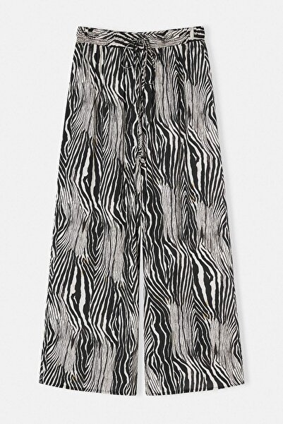 Trendyol Curve Îmbrăcăminte de plajă Pantaloni Black Zebra țesătură cu model ...