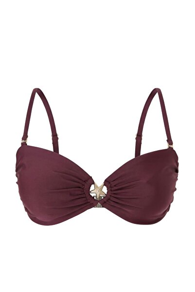 Trendyol Collection Μπλουζάκι μπικίνι Στράπλες τεμαχίων με αξεσουάρ μούρι TBE...