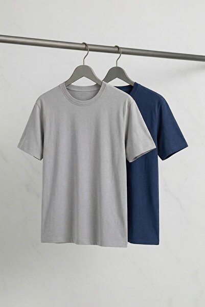 Trendyol Collection Indigo - Gri B basic S slim fit Dar % bumbac 100% u Pache...