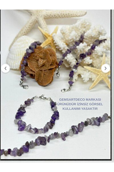 gemsartdeco Ameti̇st Slim Model Bracelet