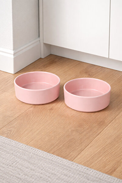 2li Seramik Kedi köpek mama kabı Ve Su Kabı 13.5 cm (500ml)