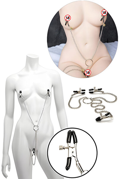Vajina ve Meme Uyarıcı Nipple Clamp Seti G Noktası Zevk Artırıcı Oyuncak