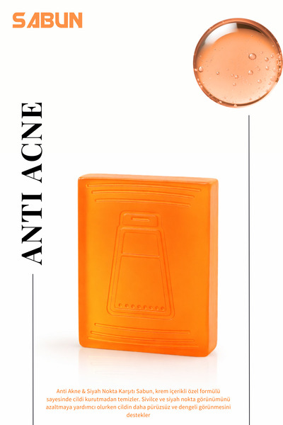 NQX PULL Anti Acne Krem İçerikli Sabun Siyah Nokta Acne Giderici Arındırıcı C...