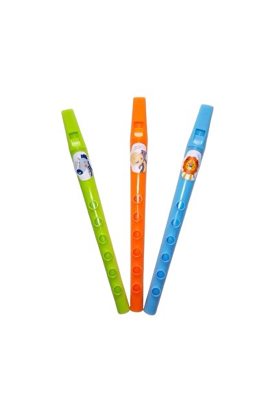 Universul Jucăriilor Fluiere - Setul de 3 flauturi colorate, sunete animale