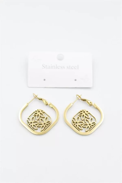 NOVAHAVEN حلق زهرة - ذهبي