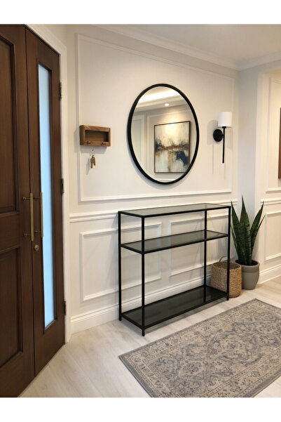 zdesignhome 80 Çap Ayna , 110X25x90 Cm Dresuar Takım Zdesignhome