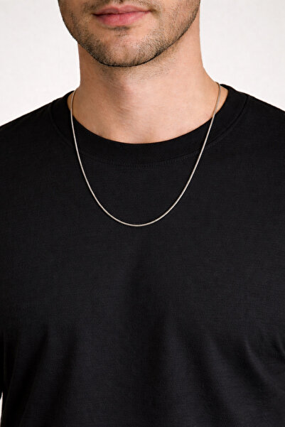 Siset Gümüş 925 Ayar 2 Mm Tilki Kuyruğu Erkek Gümüş Kolye