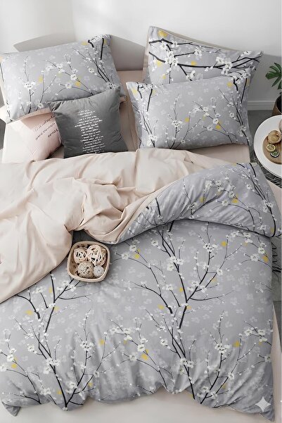 İQON Set cuvertură de pilota dublă elastică - BRANCH GRI