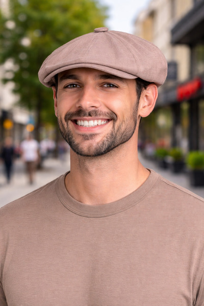 PaminBags Aksesuar قبعة بيكي بليندرز من بيكهام مكونة من كتان قطع رقم UN0075