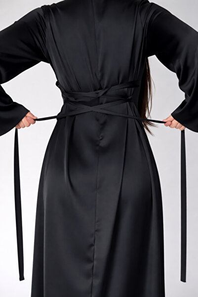 PERADO Satin Evening Dress with Back Drawstring Zipper