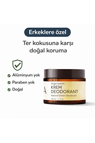 Gaia Organic Yeni Ürün! Doğal Krem Deodorant(Erkeklere Özel)