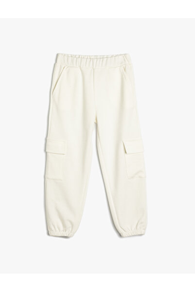 Koton Jogginghose aus Viskose-Mischgewebe mit Cargo-Muster, Taschen und elast...