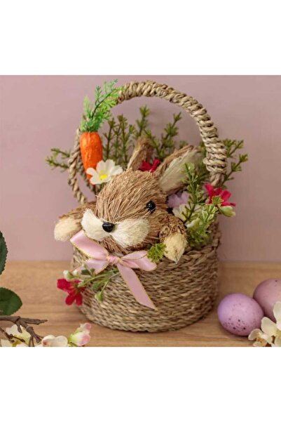 OEM Cosulet Decorativ de Paste Decorat cu Iepure Flori & Morcov Ø14x24cm