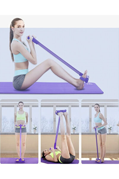 Kenpool Ayak Pedal Yoga Çektirme Halat Elastik Germe Direnç Bacak Kol Egzersi...