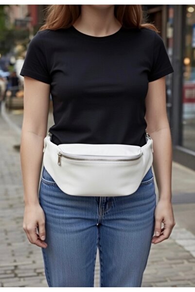 Mocikon Hakiki Deri El Yapımı Unisex Freebag Bel Çantası, Bellik