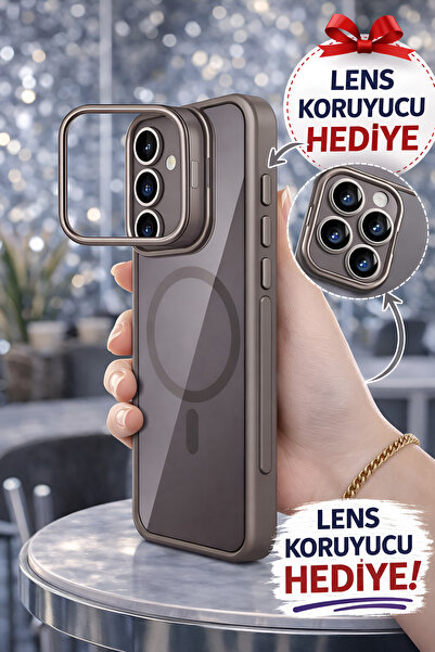 Ceponya غطاء حماية لهاتف جالاكسي A17 مع حامل وحماية لعدسة الكاميرا هدية