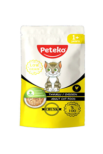 PetEko Tavuklu Chunk Yetişkin Kedi Maması 24 Lü Koli