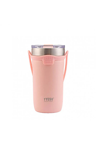 Tyeso كوب سول ميت مفرغ من الفولاذ المقاوم للصدأ وحزام سيليكون 550 مل وردي