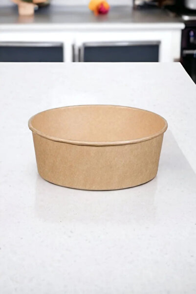 istocpoint Kraft Karton Salata Kabı, 1300cc Hacim, 50 Adet, Kapak dahil değildir
