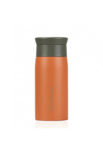 Tyeso ترمس للشاي والمشروبات مانع للتسرب من جريس، 350 مل، برتقالي