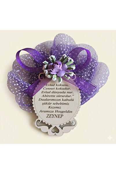 GÜVEN Ahşap Hoşgeldin Bebek Hediyelik Magnet 24 Adet