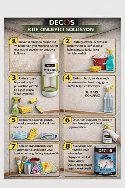 DECOS Küf Önleyici Solüsyon 1 Litre