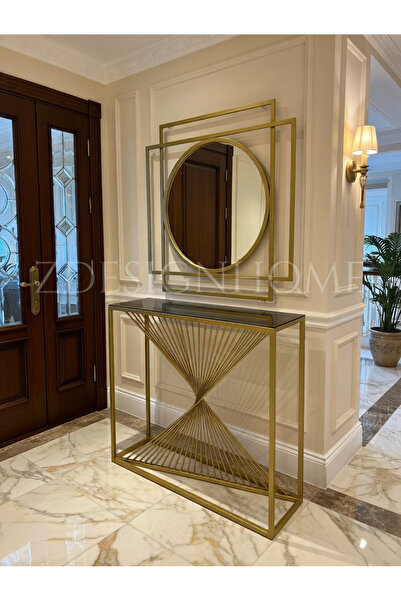 zdesignhome 100 CM AYNA, 90X30X100 CM DRESUAR GOLD