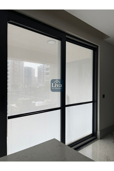 Liva Ev Dünyası Çiftli Sistem Plise Perde | Natural Tül İle Gece-Gündüz Kulla...