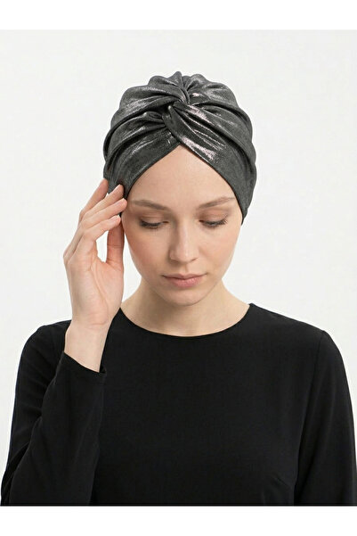 elysianfidan Hooked, Sparkly Lined Black-Silver Ready-made Hijab Hijab Evenin...