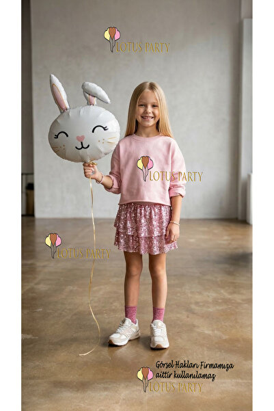 LOTUS PARTY قطعة واحدة من بالونات رقائق الأرنب اللطيفة - مادة حفلات أعياد الم...