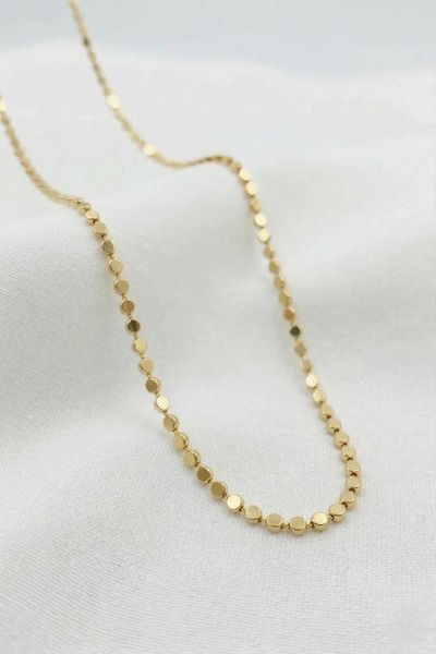 özgül takı ve tasarım Arpa Model Gold Color Stainless Steel Women's Necklace