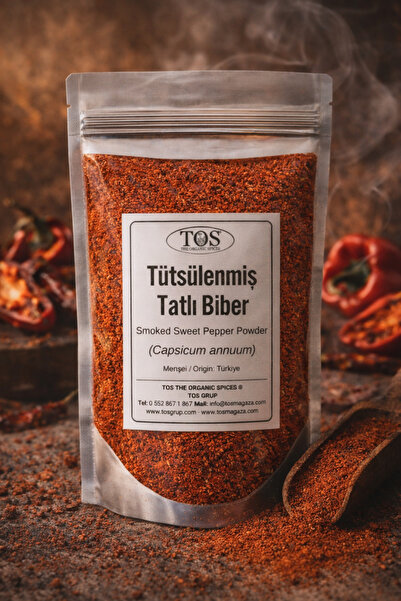 TOS The Organic Spices Tütsülenmiş (Füme) Tatlı Biber 50 gr (1. Kalite) Capsi...