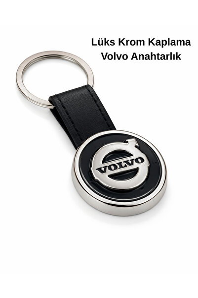 Baghes Breloc premium Volvo, placat cu crom, breloc auto, carcasă metalică, a...