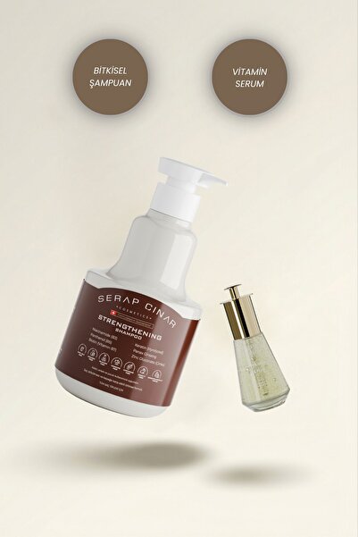 Serap Çınar Cosmetics Saç Vitamin Serum 30ml + Bitkisel Şampuan 500ml