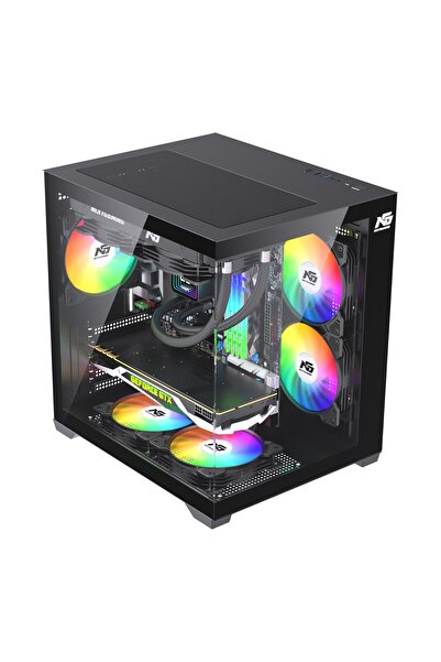 Next Gaming Orion Cube 5x Tuştan Değişen RGB Fanlı M-Atx Boş Bilgisayar Kasas...