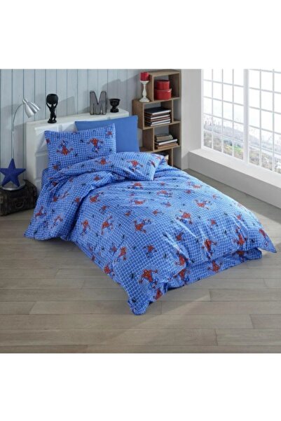 Home طقم غطاء لحاف فردي باللون الأزرق من SPIDERMAN - مع شرفة