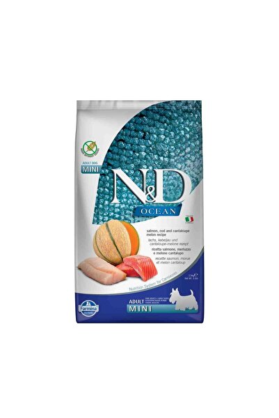 N&D Ocean Somon ve Morina Balıklı Kavunlu Mini Yetişkin Köpek Maması 2,5 kg