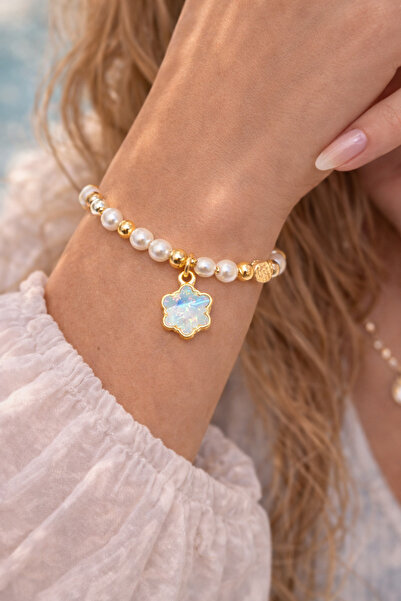 MakeWell Sea Shell Moon Rose Butterfly Star Heart Figured Bracelet Natural Sh...