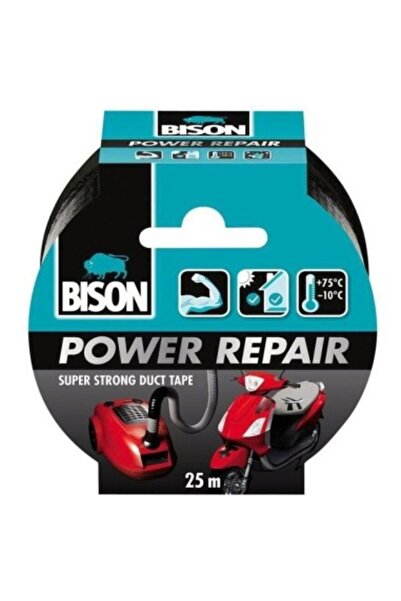 Bison Bandă adezivă texturată Power Repair, neagră, 50 mm x 25 m