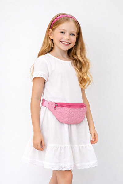 ICONE BAG Geantă de talie pentru fete, cu flori matlasate din material textil...