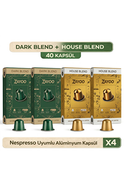 Zayoo Nespresso Original Uyumlu Alüminyum Kapsül - 4 Adet Deneme Paketi - Dar...