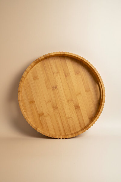 MİEN Bamboo Tray 35 cm |   Natural Wood Serving and Presentation Tray