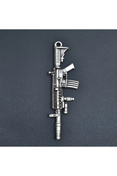 Alooya Pubg - M4 Silah Gümüş Kaplama Kolye Ucu