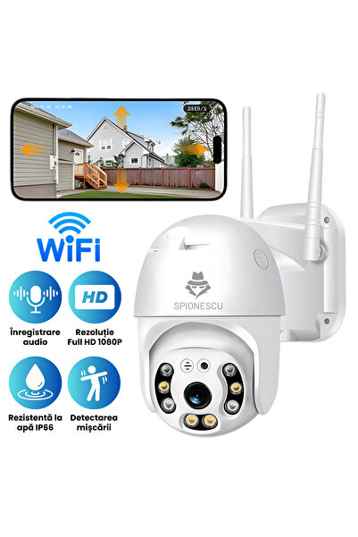 Spionescu Cameră de supraveghere HD de 2 MP, PTZ, vedere nocturnă color, WIFI...